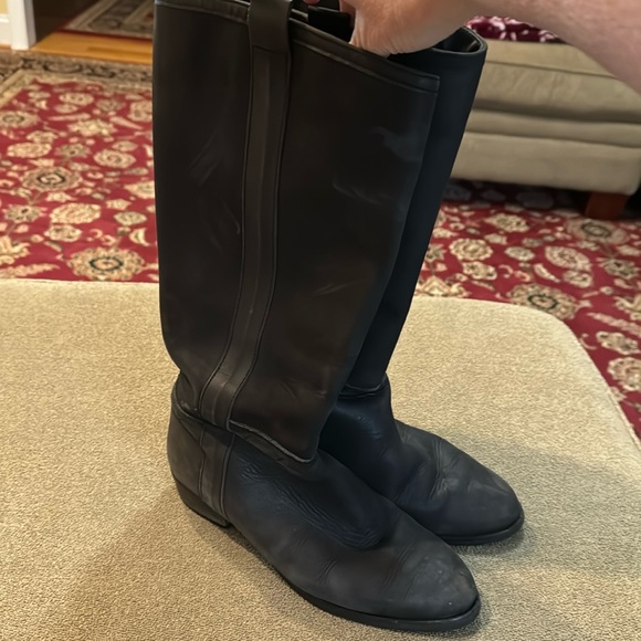 Alexandro Spain Black Leather Boots Size 39/8 (TD) - Picture 1 of 10